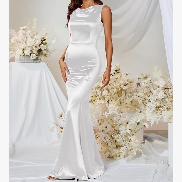 Dresses & Skirts - Elegant White Satin wedding Gown